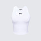 Enid White Scoop Hem Tank Top product front