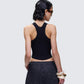 Enid Black Scoop Hem Tank Top
