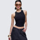 Enid Black Scoop Hem Tank Top