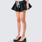 Esa Black Flounce Micro Mini Skort