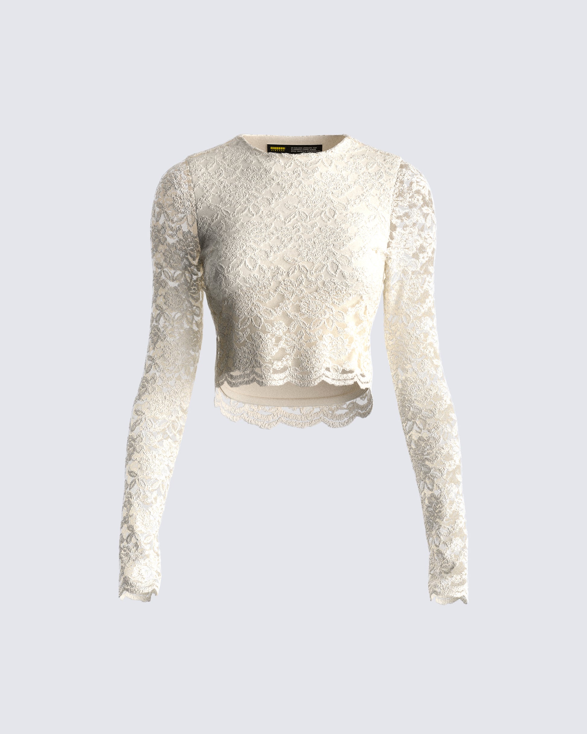 Esperanza Ivory Lace Top 3d product front