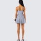 Eudora Grey Pleated Mini Dress
