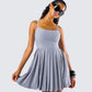 Eudora Grey Pleated Mini Dress