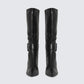Eunji Black Vegan Leather Boot product front