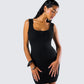 Evianna Black Rosette Mini Dress