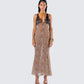 Evodie Leopard Print Maxi Dress model front