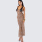 Evodie Leopard Print Maxi Dress