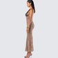 Evodie Leopard Print Maxi Dress