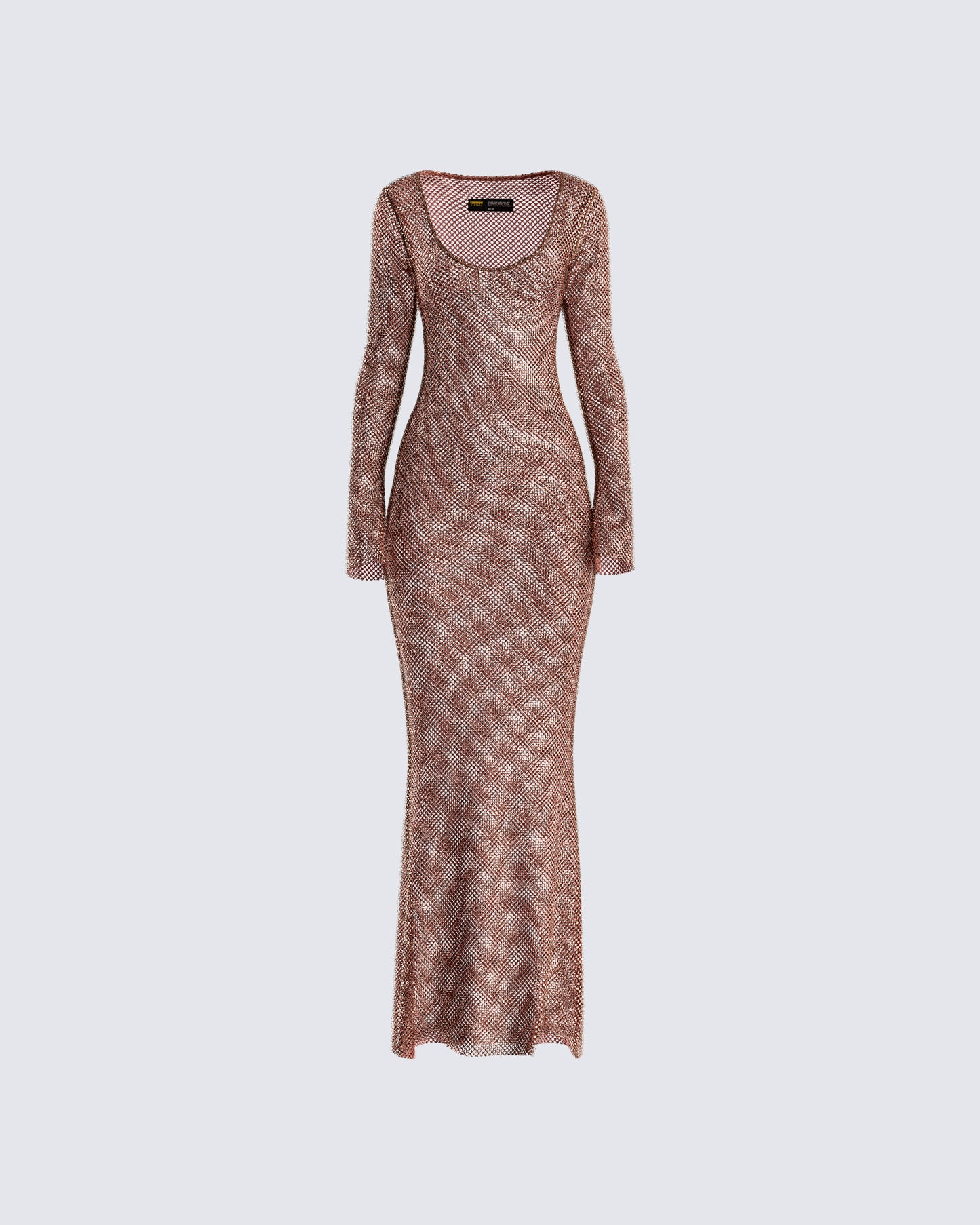 Ewa Brown Rhinestone Maxi Dress 3d product front