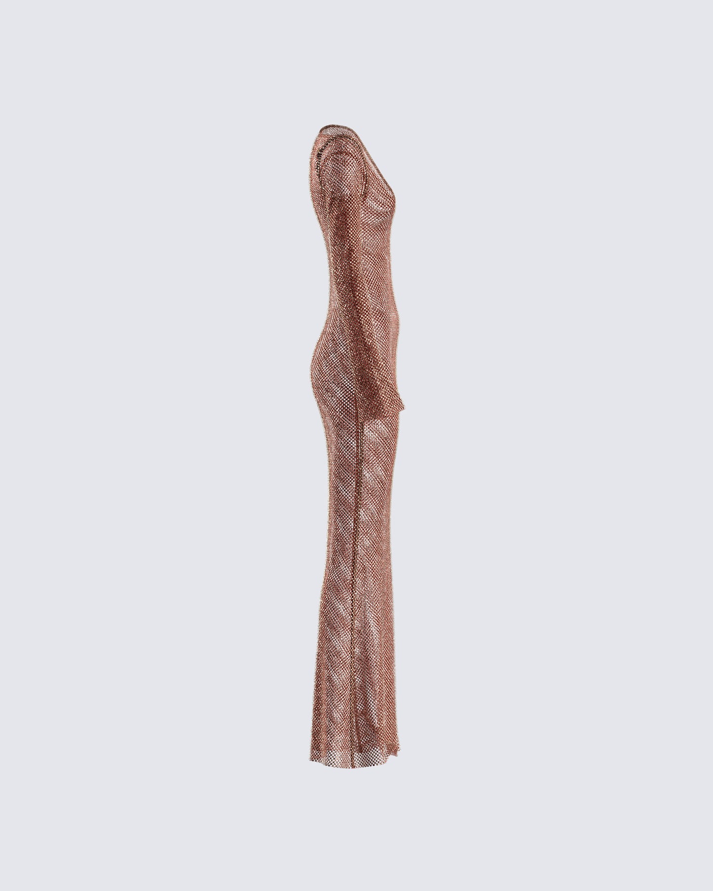 Ewa Brown Rhinestone Maxi Dress