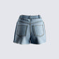 Mayerly Blue Denim Wrap Skort