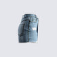 Mayerly Blue Denim Wrap Skort