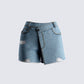 Mayerly Blue Denim Wrap Skort 3d product front