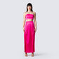 Diana Satin Pleated Maxi Skirt