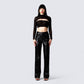 Nadine Black Mesh Tank and Shrug