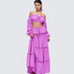 Fabiana Lilac Off Shoulder Crop Top