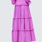 Fabiana Lilac Tiered Maxi Skirt