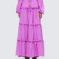 Fabiana Lilac Tiered Maxi Skirt model front