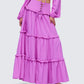 Fabiana Lilac Tiered Maxi Skirt