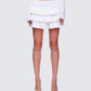 Fable Ivory Ruffle Micro Mini Skirt