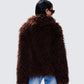 Fae Brown Boxy Faux Fur Coat