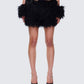 Fara Black Faux Fur Cuffs model front