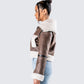 Farah Brown Vegan Leather Bomber