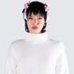 Felicity Pink Satin Bow Ties model front