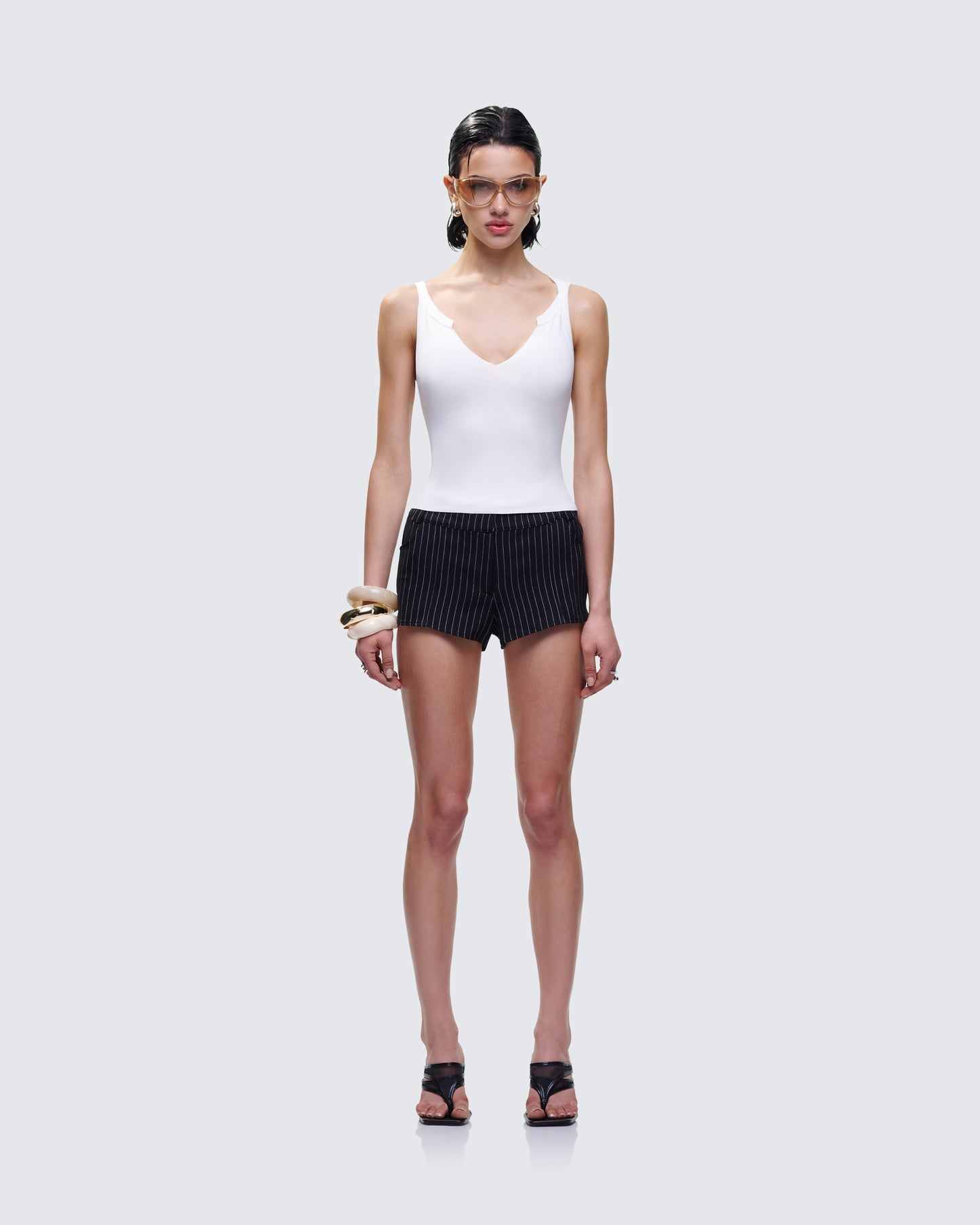 Fia Pinstripe Set model front