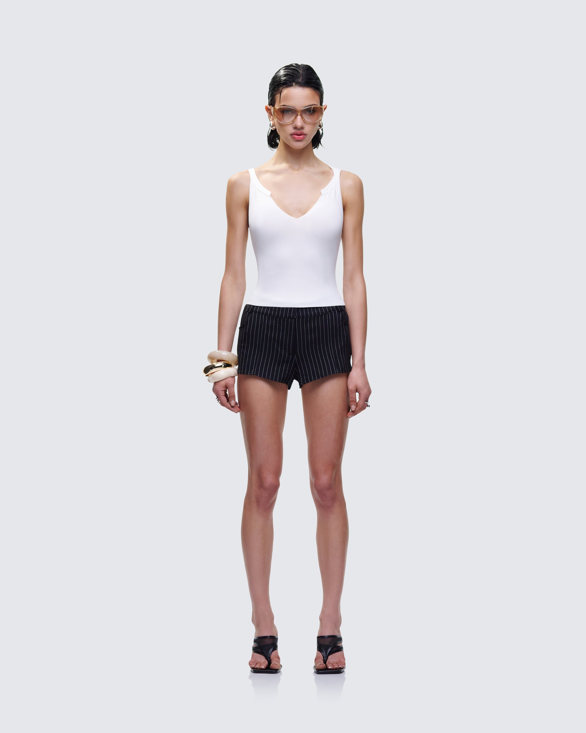 Fia Pinstripe Set model front