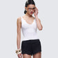 Fia White Strappy Ribbed Tank Top