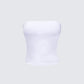 Aaliyah White Jersey Tube Top product front