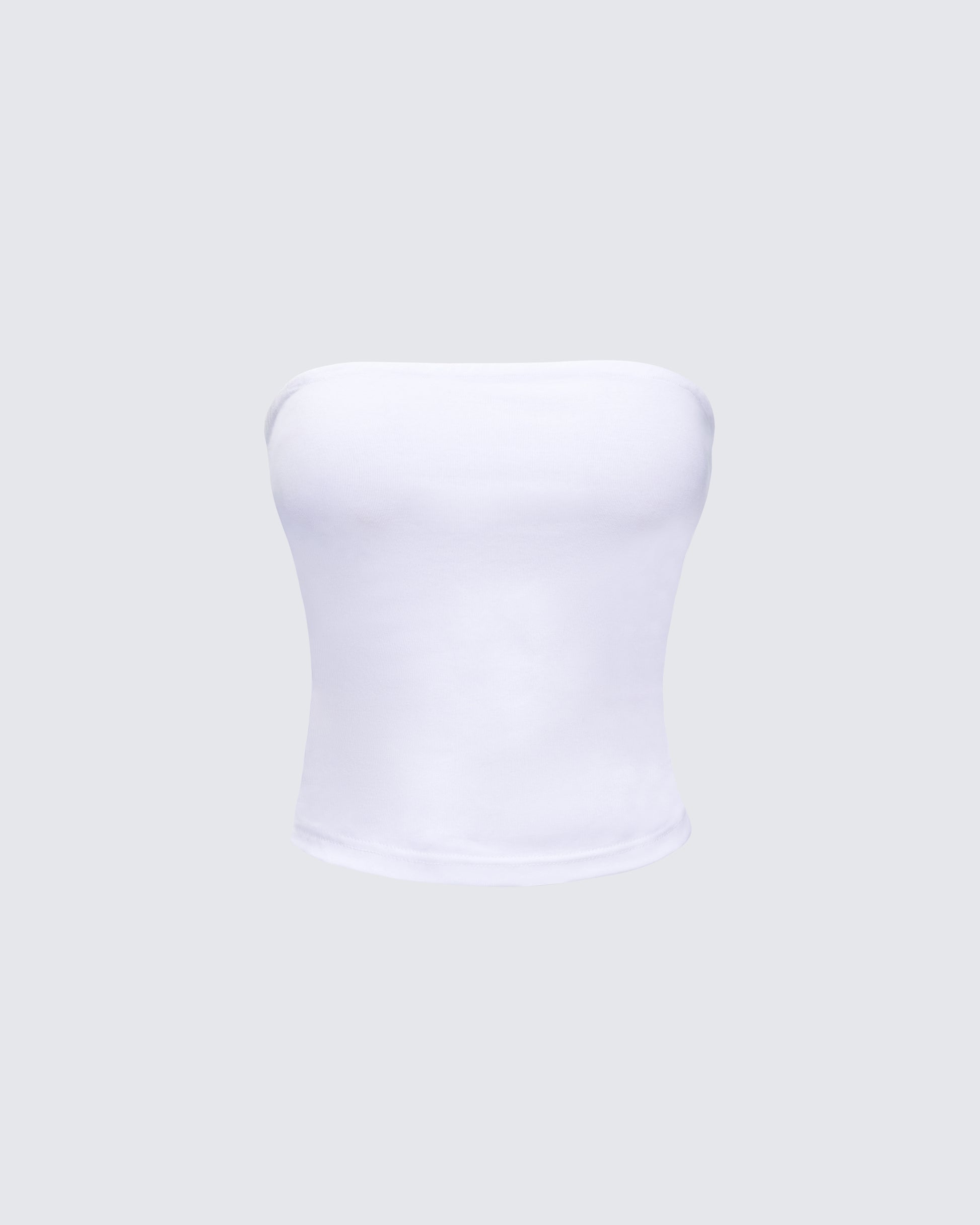 Aaliyah White Jersey Tube Top product front