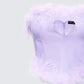 Abrielle Purple Cut Out Feather Corset Top