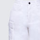 Chima White Cargo Twill Pant