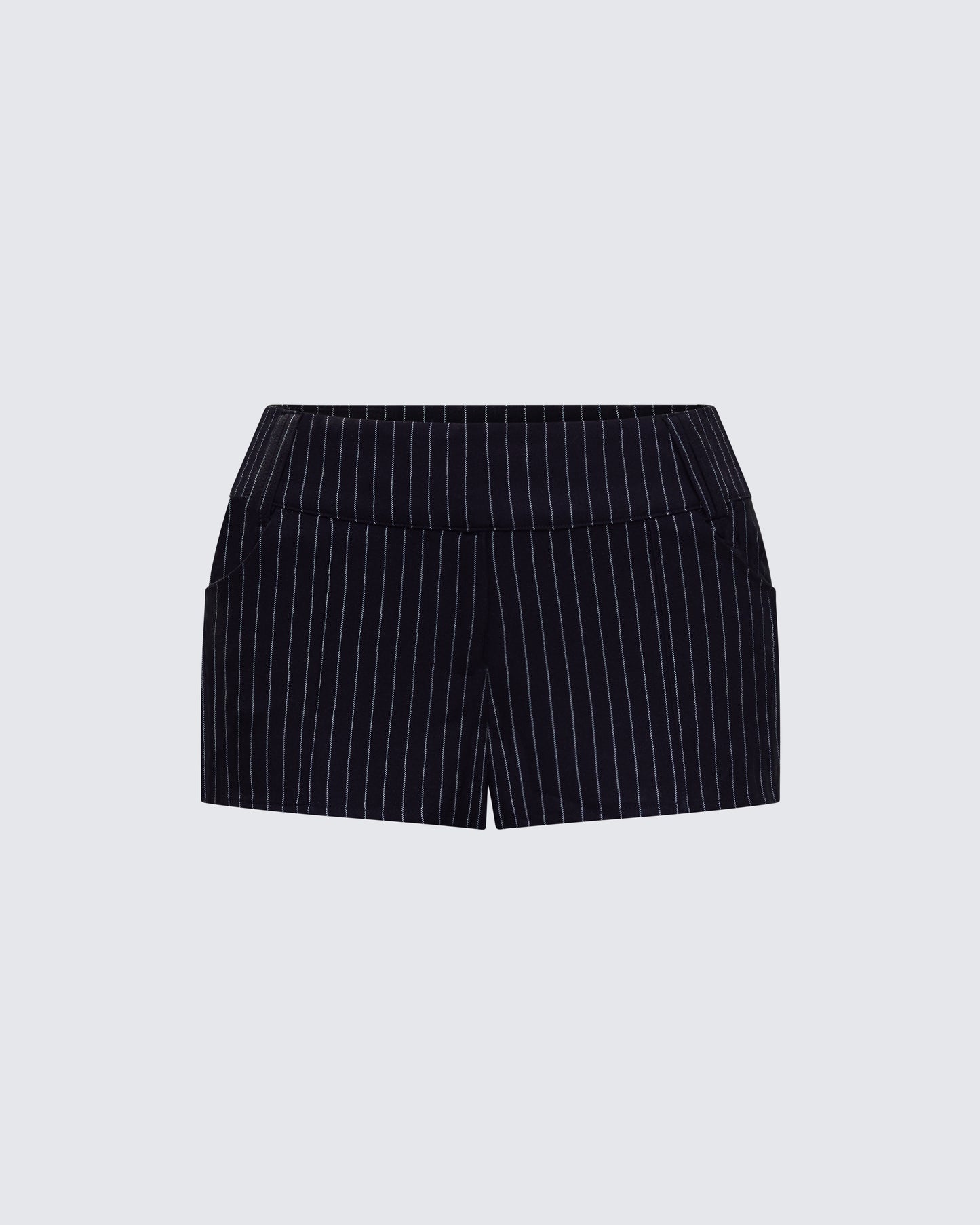 Damla Black Pinstriped Shorts product front