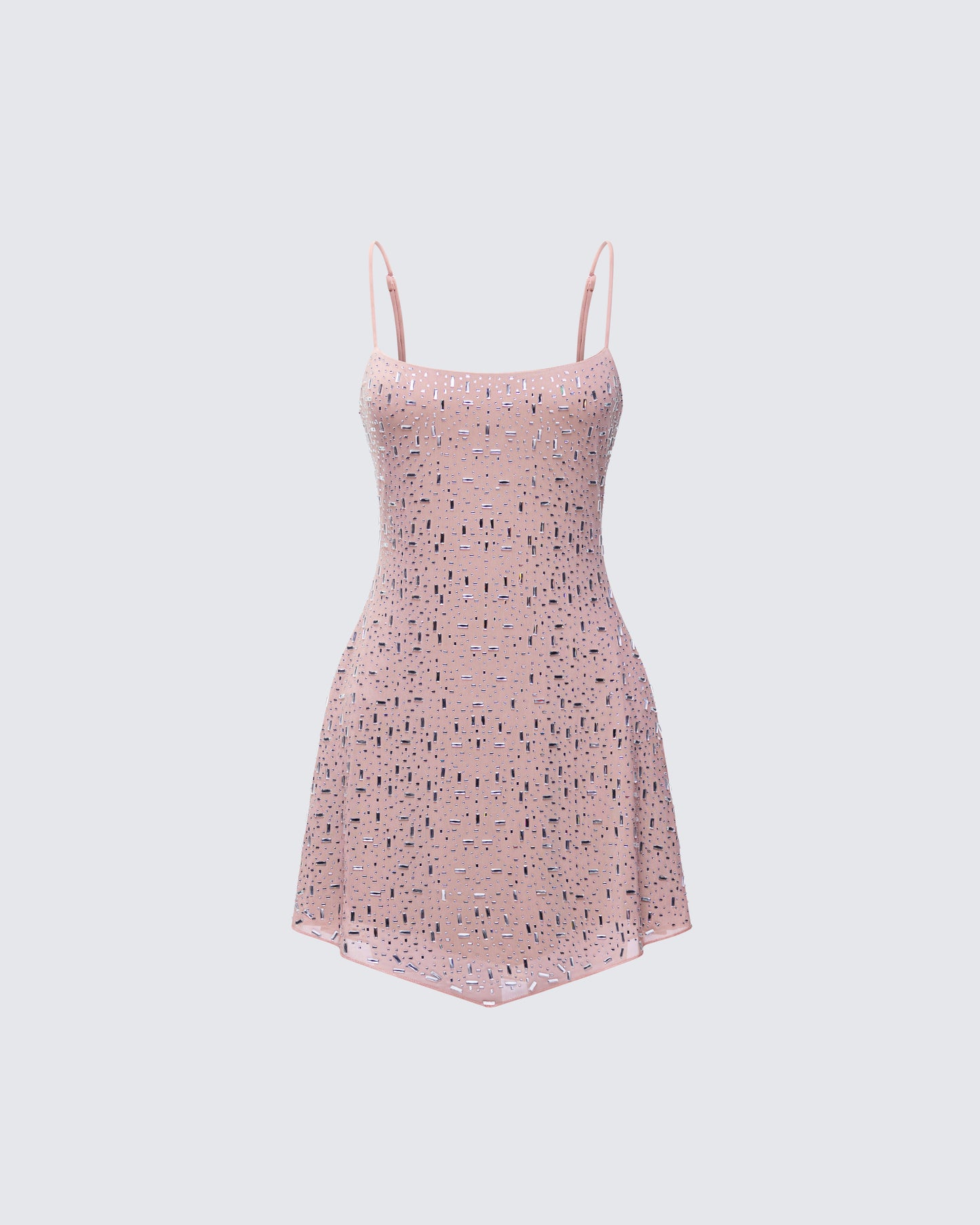 Daphne Nude Rhinestone Mini Dress product front
