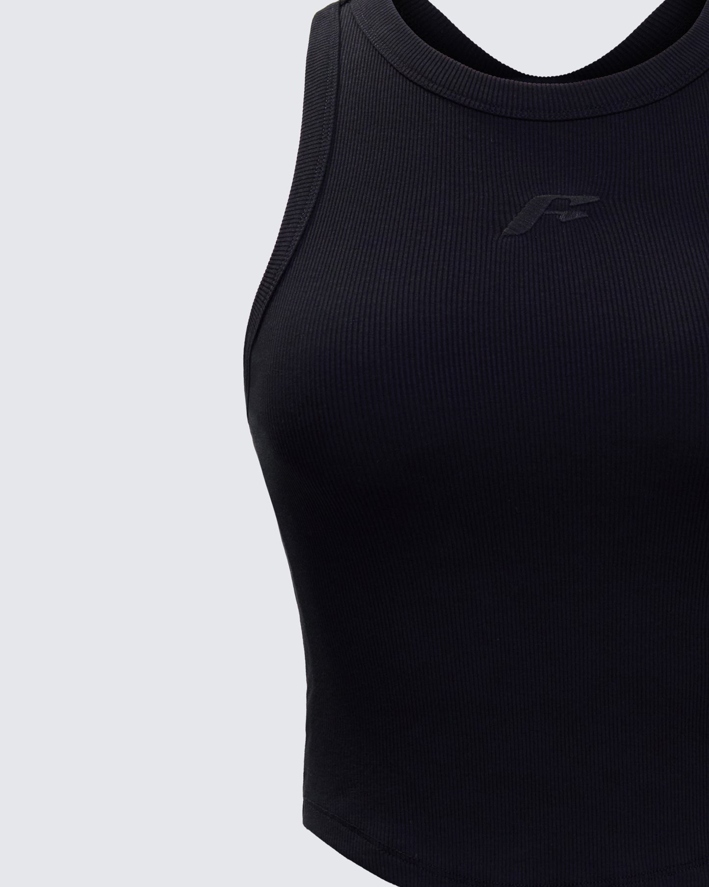 Enid Black Scoop Hem Tank Top
