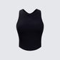Enid Black Scoop Hem Tank Top product front