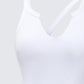 Fia White Strappy Ribbed Tank Top