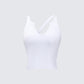 Fia White Strappy Ribbed Tank Top product front
