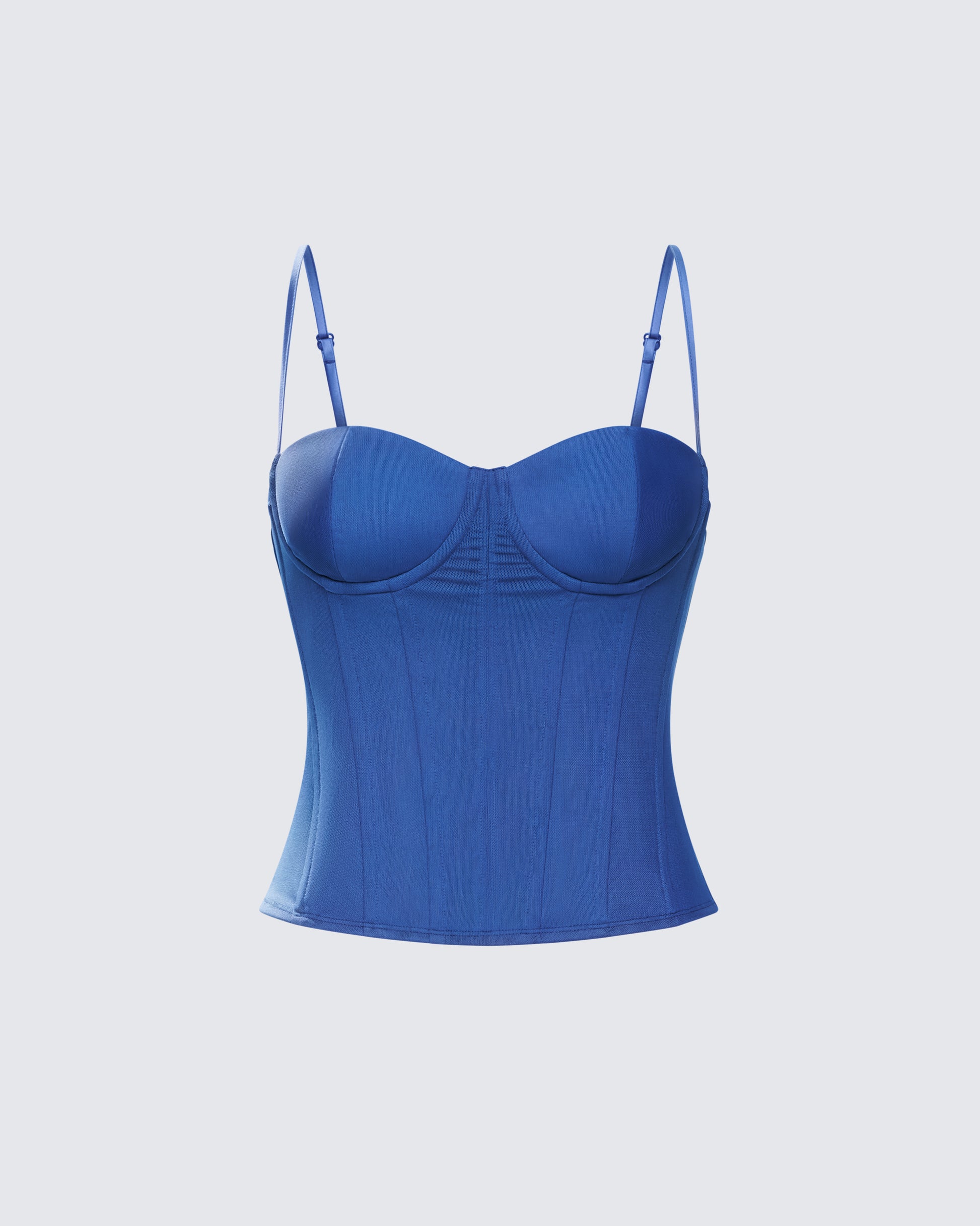 Shaelin Slate Mesh Corset Top 3d product front