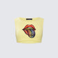 Rubina Yellow Graphic Crop Top product front
