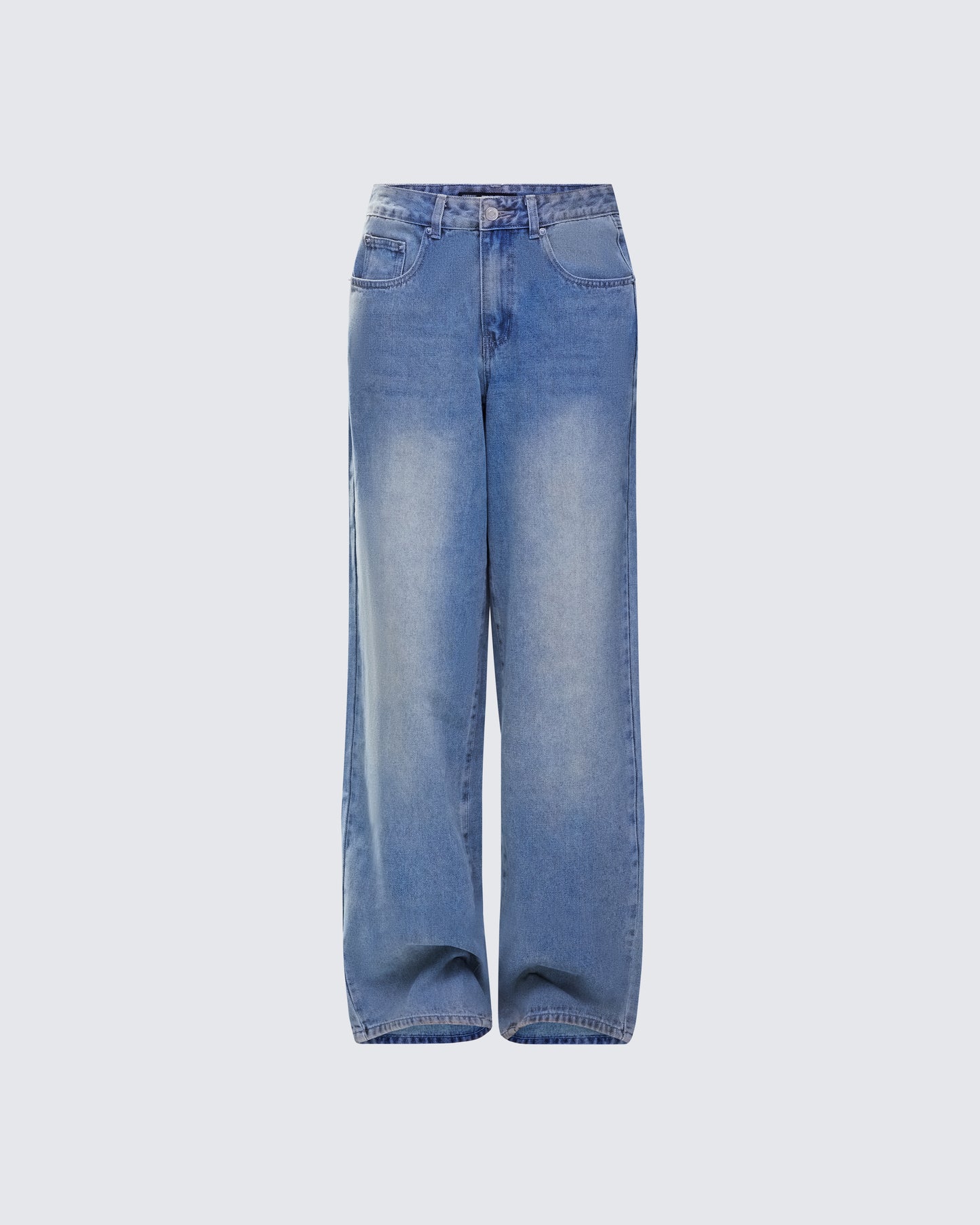 Samia Blue Denim Wide Leg Jeans 3d product front