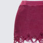 Hebe Washed Frayed Hem Mini Skirt