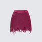 Hebe Washed Frayed Hem Mini Skirt product front