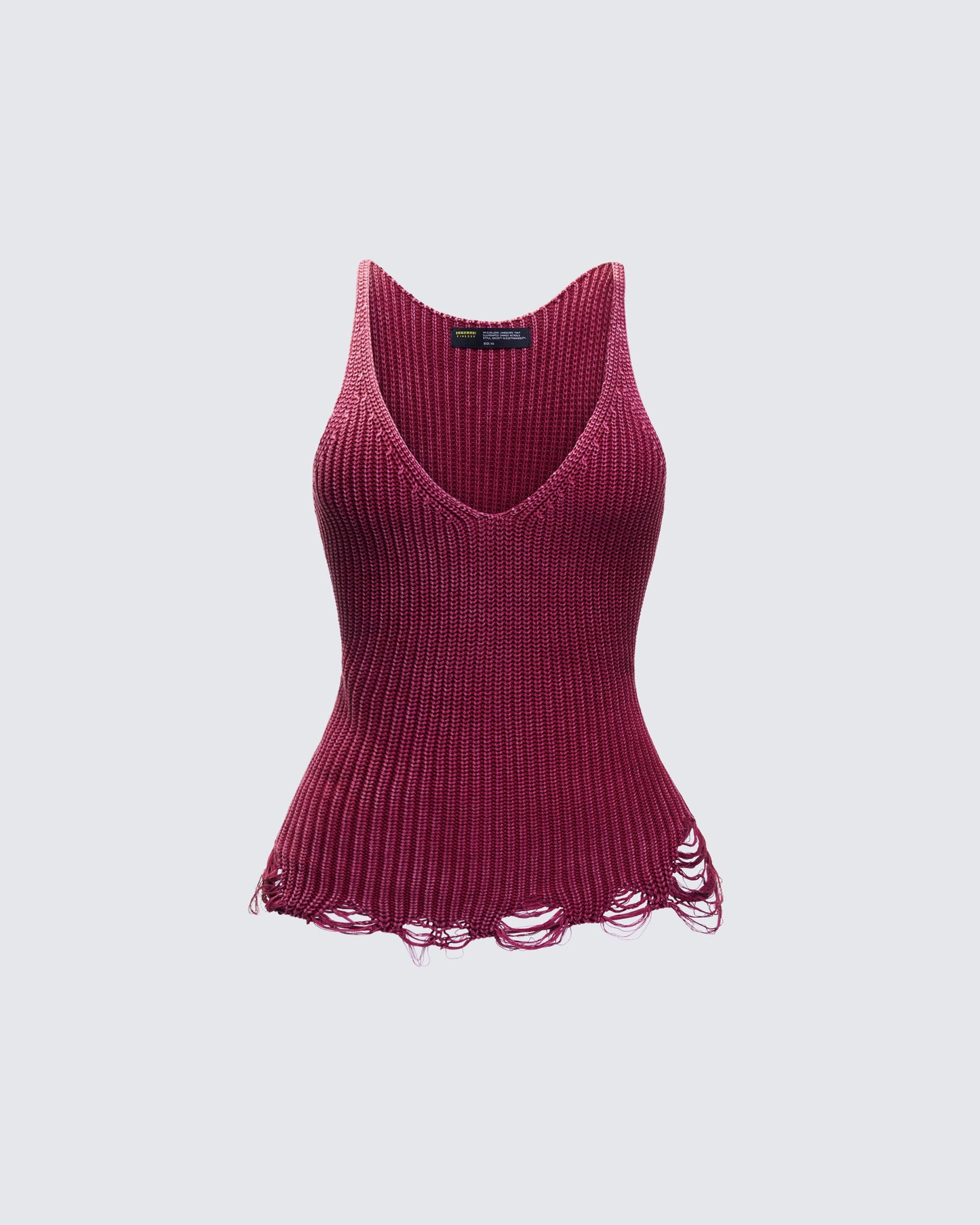 Hebe Washed Frayed Hem Tank product front