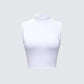Inaya White Jersey Tank Top 3d product front