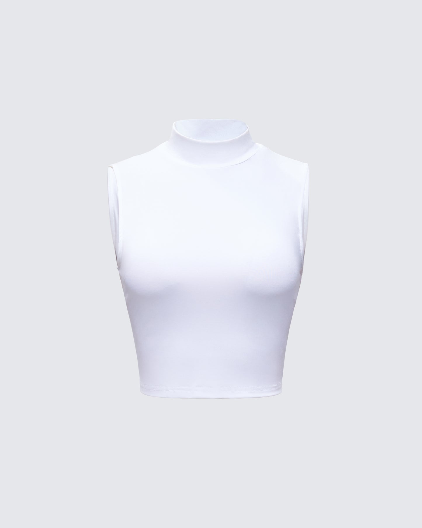 Inaya White Jersey Tank Top 3d product front