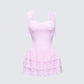 Jayella Pink Lace Mini Dress product front